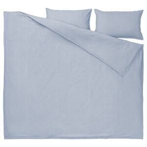 Ikea BERGPALM Duvet Cover Pillowcases Blue Stripe Full Queen NEW NWT